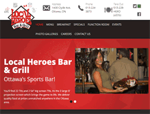 Tablet Screenshot of localheroesrestaurant.com